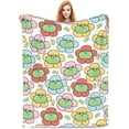 thumbnail image 1 of Cute Frog Blanket Gifts for Adults Kids Girls Women Soft Lightweight Warm Cozy Frog Throw Blankets for Bed Living Room Sofa Couch Decor 50x40in, 1 of 6