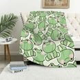 thumbnail image 1 of Cute Frog Blanket for Adults Green Frog Throw Blanket for Kids, Frog Gift for Frog Lover, Soft Cozy Flannel Blankets for Bed Couch Sofa 50x40 Inches, 1 of 6