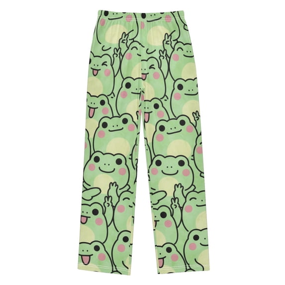 Cute Frog Cartoon Pajama Pants Soft Lightweight Lounge Pants Bottoms Sleep Pants Warm Comfy