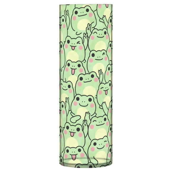 Cute Frog Cartoon Vase Flower Vase Clear Unbreakable Plastic Tall Decorative 11.8in