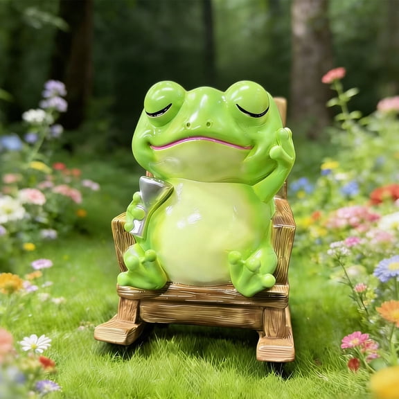 Cute Frog Desktop Ornament, Emotional Relief Potted Decor, Mini Decompression Craft, Stylish Workstation Accent for Office Desk, Bedroom and Indoor Green Layout