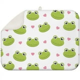 Cute Frog Drying Mat for Dishes - Absorbent Foldable Kitchen Mat with ...