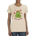 thumbnail image 1 of Cute Frog Enjoy Spring T-Shirt Women -Smartprints Designs, Female 3X-Large, 1 of 4