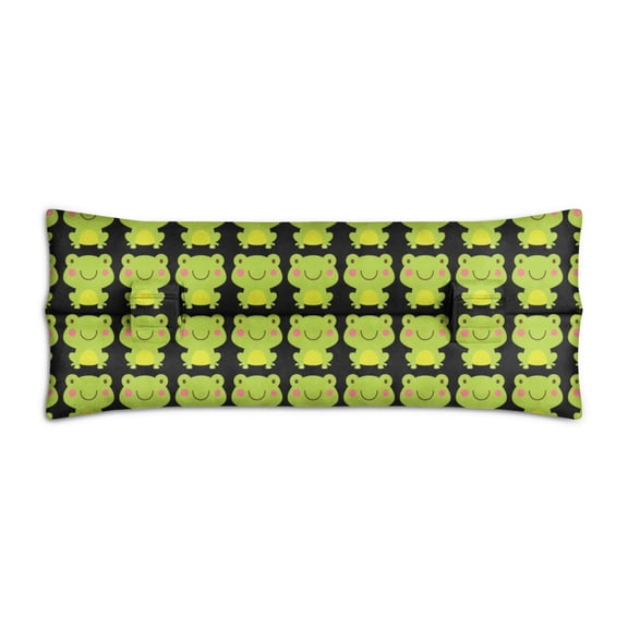 Cute Frog & Mushroom Pattern Seatbelt Pillow - Post-Surgery Chest Protector for Mastectomy Heart Surgery Recovery - Soft Pressure Relief Pad for Car Travel (Green Flower Print)