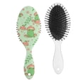 thumbnail image 1 of Cute Frog & Mushroom Print Hair Brush - Smoothing Paddle Brush with Ergonomic Handle for Tangle-Free Styling, Kids & Adults, 1 of 4