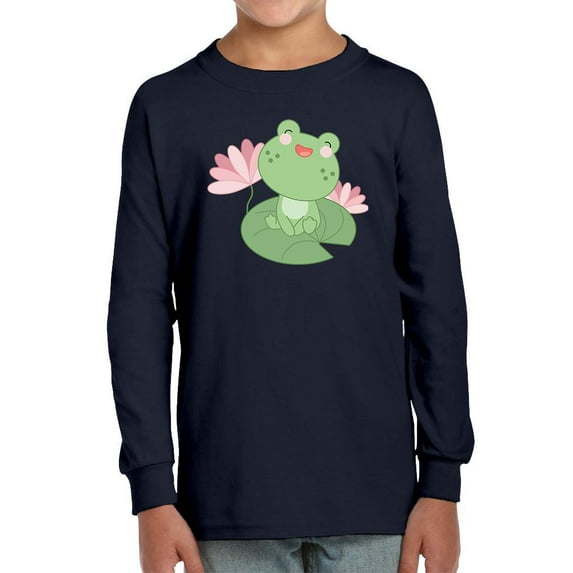 Cute Frog On A Water Lily Leaf Long Sleeve Toddler -Image by Shutterstock, 2 Toddler