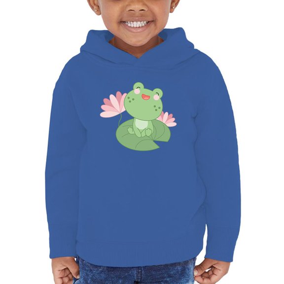 Cute Frog On Water Lily Hoodie Toddler -Image by Shutterstock, 2 Toddler