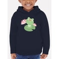 thumbnail image 1 of Cute Frog On Water Lily Hoodie Toddler -Image by Shutterstock,  4 Toddler, 1 of 4
