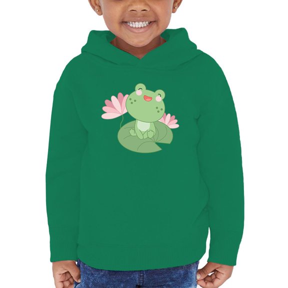 Cute Frog On Water Lily Hoodie Toddler -Image by Shutterstock,  5 Toddler