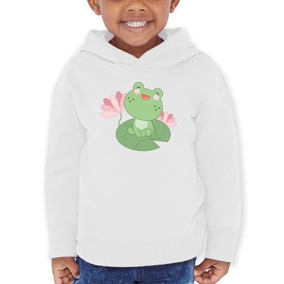 Cute Frog On Water Lily Hoodie Toddler -Image by Shutterstock, 5 Toddler