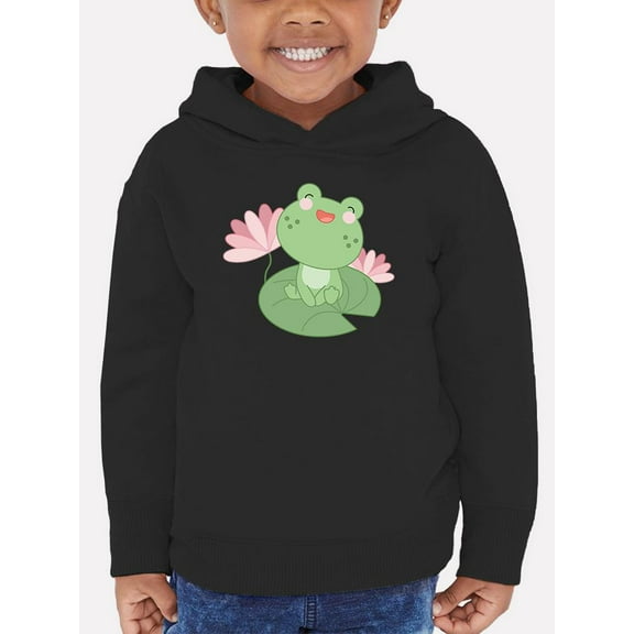 Cute Frog On Water Lily Hoodie Toddler -Image by Shutterstock, 5 Toddler