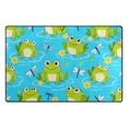 thumbnail image 1 of Cute Frog Pattern Memory Foam Area Rug 60"x39" Non Slip, Absorbent, Fade Proof for Living Room, Bedroom, Office, 1 of 7