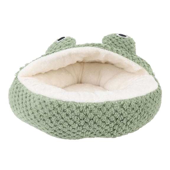 Cute Frog Shaped Pet Sofa Bed Warm Soft Comfortable Washable Cat Couch Bed for All Seasons Small 15.7 inches 40 cm Green-small-