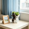 thumbnail image 1 of Cute Frog Shaped Succulent Planter Pot, Cute Animal Shaped Ceramic Flower Pot, Small Ceramic Cactus Flower Container, Funny Animal Shaped Indoor Air Plants Holder, 1 of 4