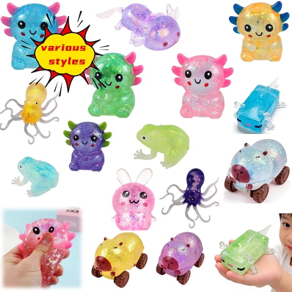 Cute Frog Squishies Sugar Stress Ball, Soft Squeeze Toys for Stress Reliet, Anxiety Calming Sensory Toys for Adults,Pink