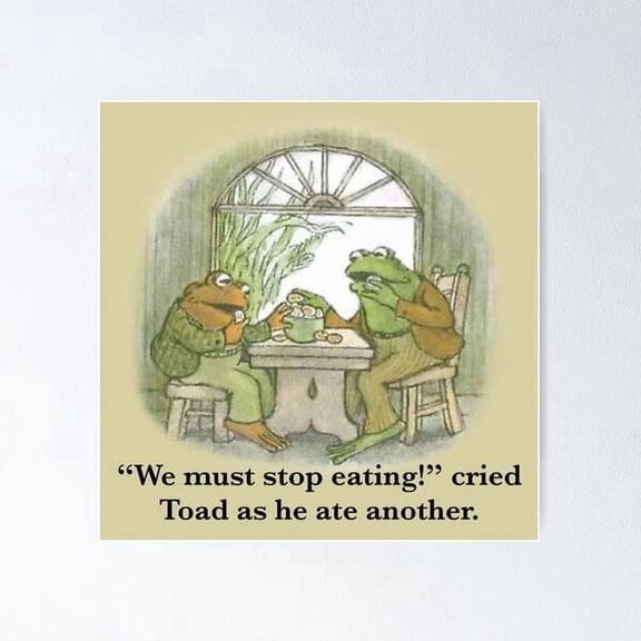 Cute Frog and Toad Illustration Poster, Poster Home Decor, Poster Only