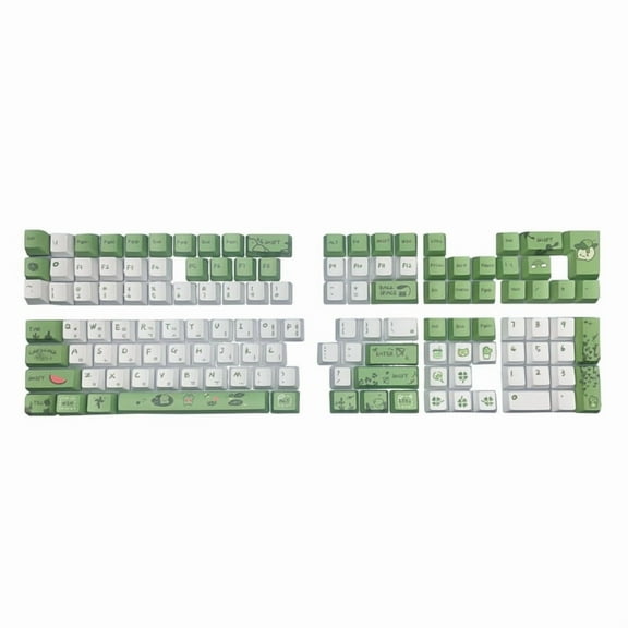 Cute Frogs Design Korean Keycaps for MX Switches Mechanical Keyboard ,PBT XDA/OEM Height for Typists and Gamers