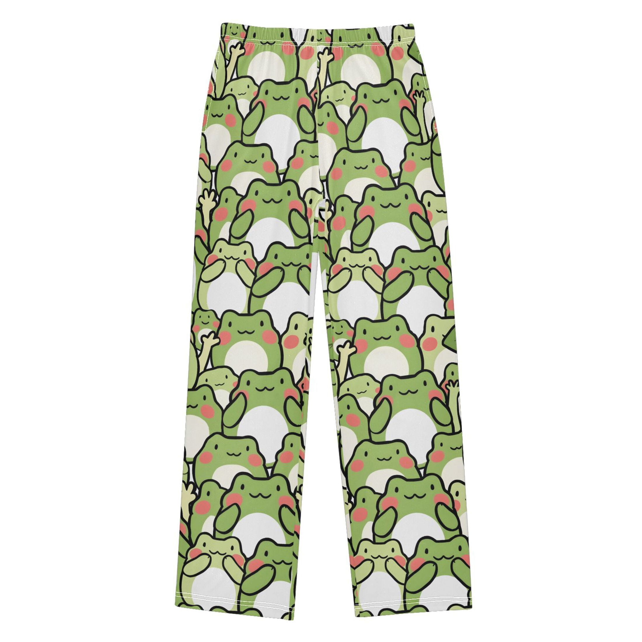Cute Frogs Pajama Pants Soft Lightweight Lounge Pants Bottoms Sleep ...
