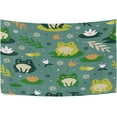thumbnail image 1 of Cute Frogs Tapestry Wall Hanging Tapestries Happy Colorful Hippie Psychedelic Art Polyester Carpet Wall Decorative for Living Room Bedroom 90x60inch, 1 of 7