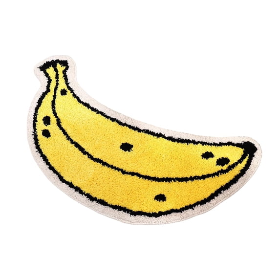 Cute Fruit Bath Mat Non Absorbent Fluffy Rug for Bathroom Floor Shower Bathtub Living Room Bedroom Home Entrance Decor Washable Soft Plush Mat Fun Design
