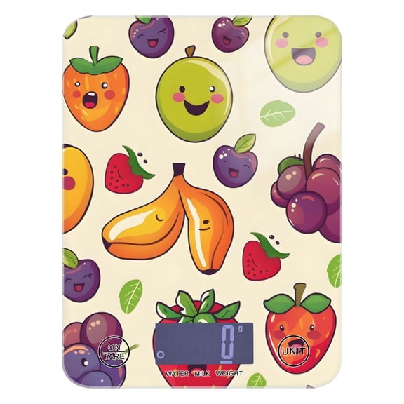 Cute Fruit Cartoon Food Scale Digital Kitchen Scale Waterproof Grams Ounces lbs for Weight Loss