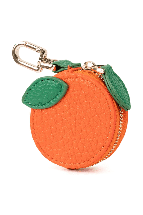 Cute Fruit Coin Purse Bag Charm,Mini Leather Coin Change Purse & Pouch Holder Keychain Charm for Handbag Tote Wallet Airtag Accessories,Kawaii Fruit Bag Charms for Girl Women