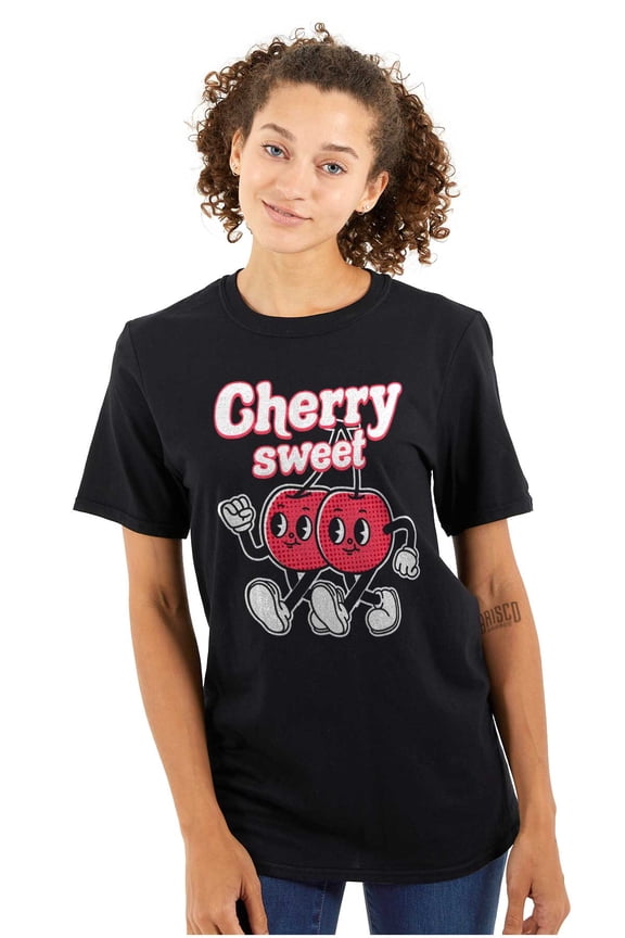 Cute Fruit Kawaii Cherry Sweet Women's Graphic T Shirt Tees Brisco Brands M