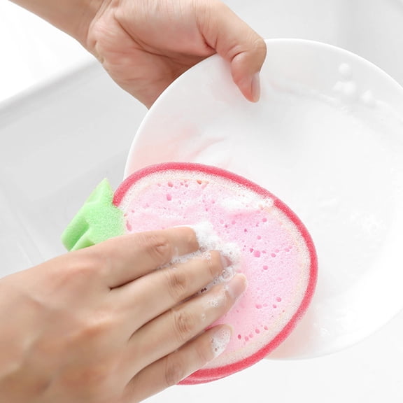 Cute Fruit-Shape Thickened Kitchen Sponge,sponges for cleaning,large sponges for cleaning,Dish Cleaning Sponges,Extra Thick Scouring For Scrubbing Pots And Washing Dishes