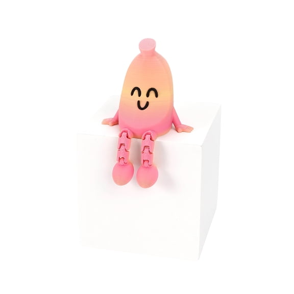 Cute Fruit Shaped 3D Printed Figurines for Desk Home Shelf Bedroom Table Decor, Cartoon Decorative Ornaments Set A