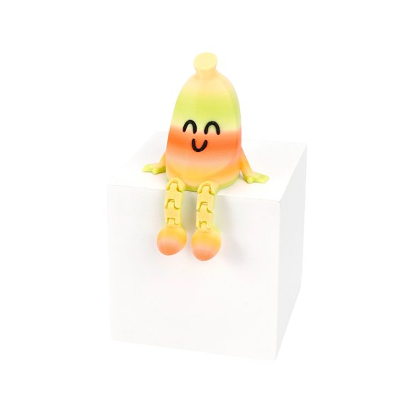 Cute Fruit Shaped 3D Printed Figurines for Desk Home Shelf Bedroom Table Decor, Cartoon Decorative Ornaments Set D
