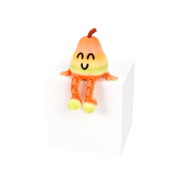 Cute Fruit Shaped 3D Printed Figurines for Desk Home Shelf Bedroom Table Decor, Cartoon Decorative Ornaments Set P