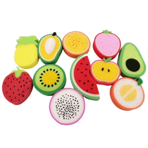 Cute Fruit Shaped Soft Bath Sponge Exfoliate Dead Skin Removal Tool for Adults Children Bathroom Cleaning Pr