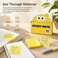 thumbnail image 1 of Cute Fruit Transparent Sticky Notes, Pull Out Clear Sticky Notes Dispenser 80 Sheets Kawaii Desk Stationery, 1 of 9