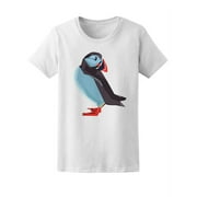 Cute Full Color Puffin Bird Tee Womens -Image by Shutterstock
