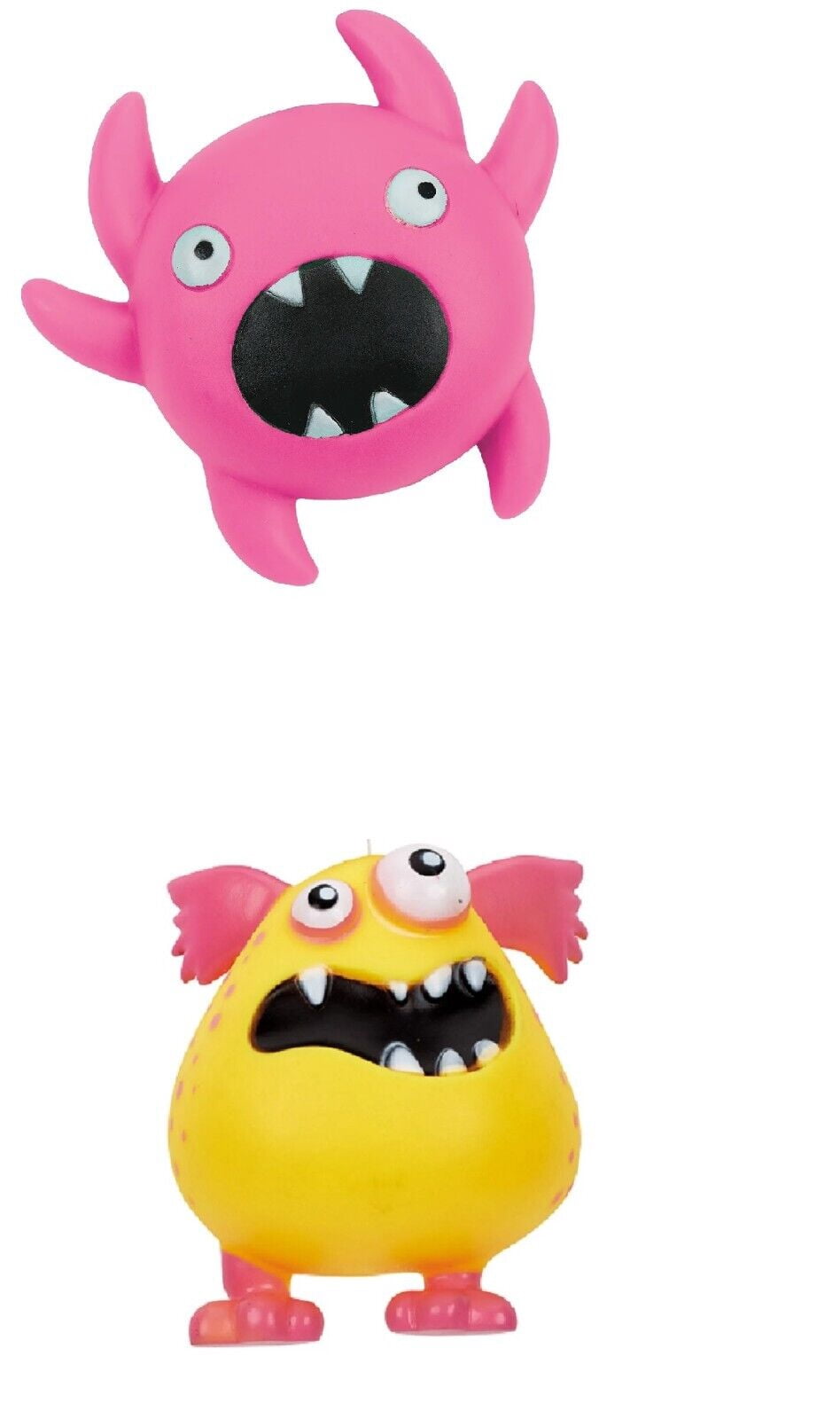 Cute Fun Latex Dog Toys Screaming Little Monster or Pink Haired Monster ...