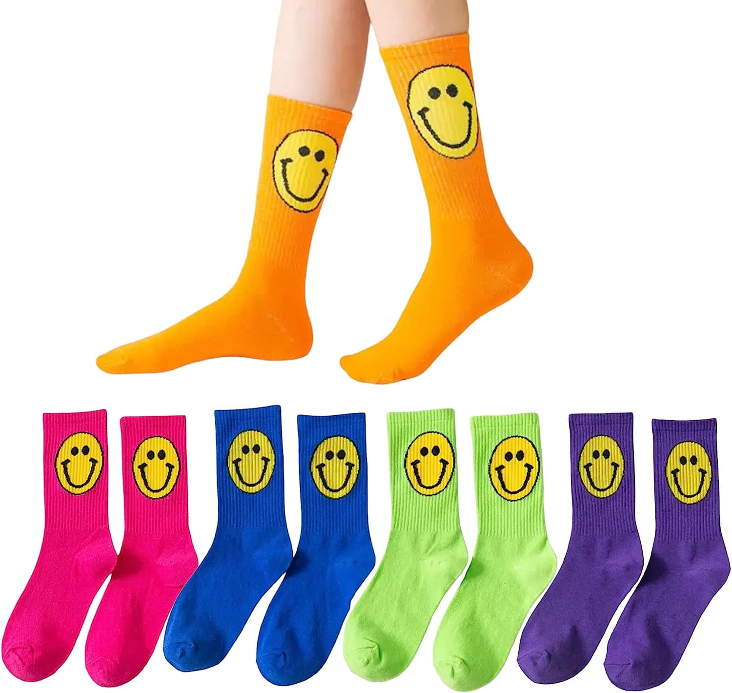 Socks, Fashion Cartoon Socks, New Lovely Smile Face Socks, Cute Flange  Embroidery Socks, Ankle Sock, Cotton Women Socks