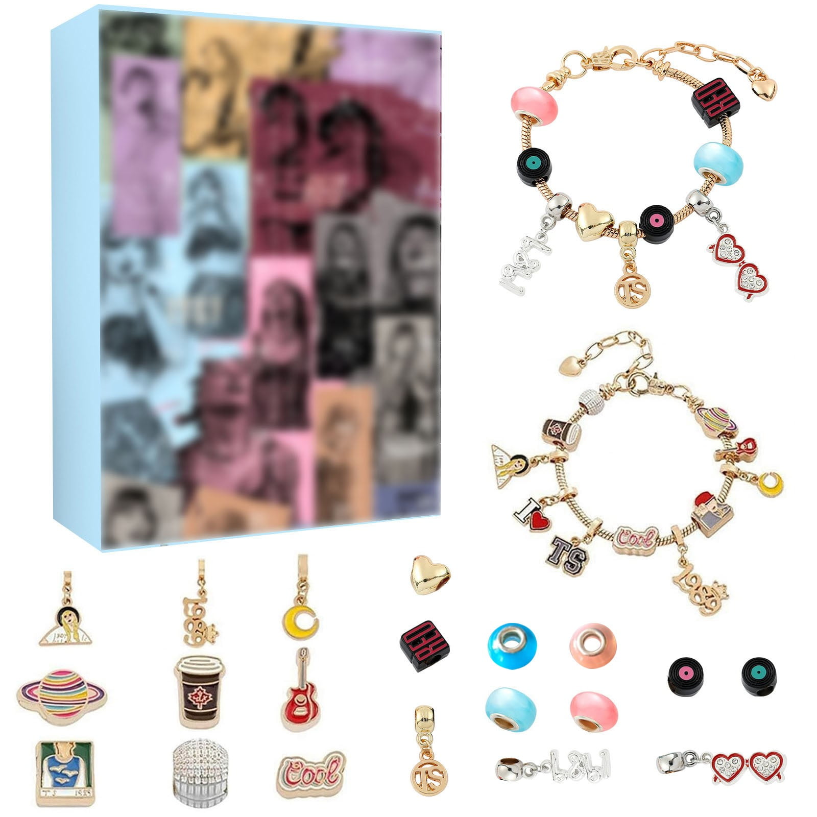 Cute Funny 24PCS 2025 Christmas Decoration Box Gift Cute Bracelet