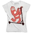 thumbnail image 1 of Cute Funny Animal Sloth Ride Riding Scooter Lover Women's T-Shirt, 1 of 4