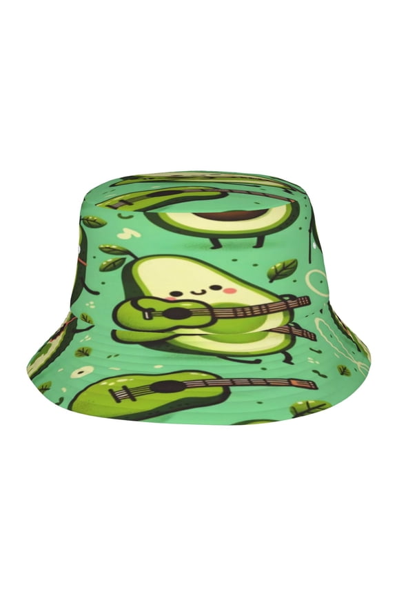 Cute Funny Avocado Fruit Fisherman's Hat Lightweight and Breathable Sun Hat Suitable for Both Men and Women