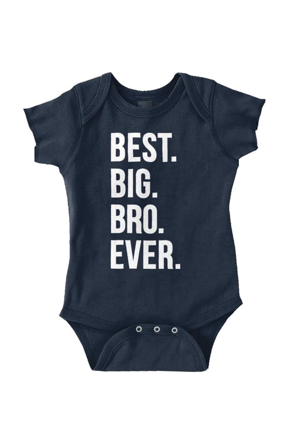 Cute Funny Best Big Bro Older Brother Bodysuit Jumper Boys Infant Baby Brisco Brands 12M