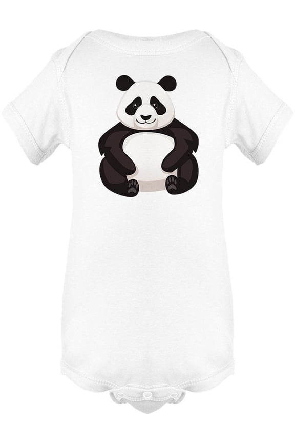 Cute Funny Big Panda Bodysuit Infant -Image by Shutterstock, Newborn