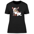 thumbnail image 1 of Cute Funny Bulldog Cartoon T-Shirt Women -Image by Shutterstock, Female 3X-Large, 1 of 2