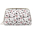 thumbnail image 1 of Cute Funny Cow Cartoon Cow Print Makeup Bag, Large Capacity Travel Cosmetic Bag for Women Girls- Travel Toiletry Bag Leather Portable Waterproof Makeup Case Organizer with Handle, 1 of 4