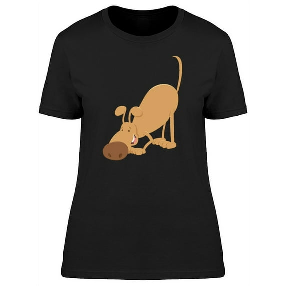 Cute Funny Dog Cool Cartoon T-Shirt Women -Image by Shutterstock, Female Medium