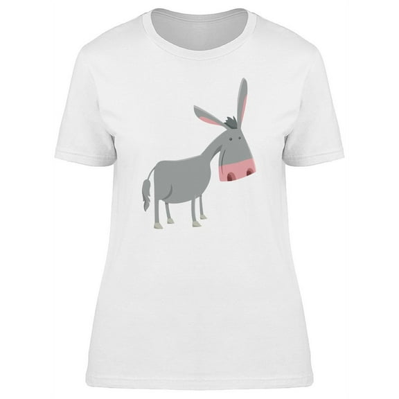 Cute Funny Donkey Doodle T-Shirt Women -Image by Shutterstock, Female x-Large