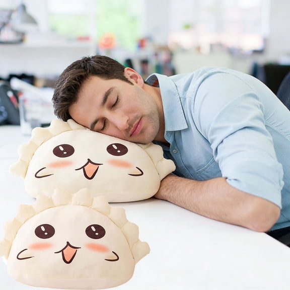 Cute Funny Dumpling Throw Pillow - Dumpling Pillow Simulation, Soft Plush Cushion Sleeping Hugging Back Pillow