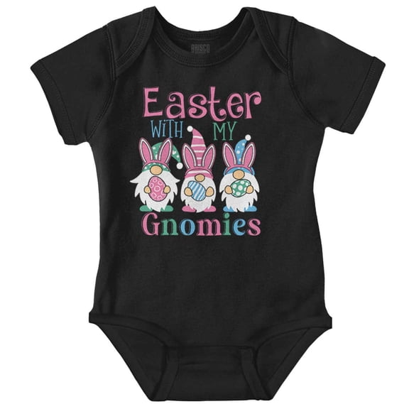 Cute Funny Easter With My Gnomies Bodysuit Jumper Girls Infant Baby Brisco Brands 12M