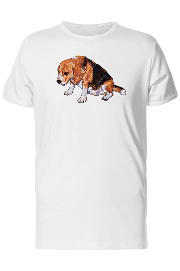 Cute & Funny Fat Beagle Tee Men's -Image by Shutterstock