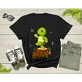 thumbnail image 1 of Cute Funny Green Dancing Turtle Tortoise on Brown Tree Root T-Shirt Turtle Lover Gift T Shirt for Men Women Kids Boys Girls Graphic Tshirt, 1 of 8
