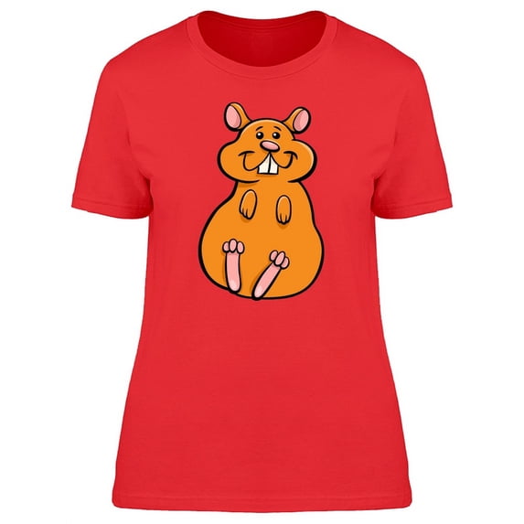 Cute Funny Hamster Cartoon Tee Women's -Image by Shutterstock